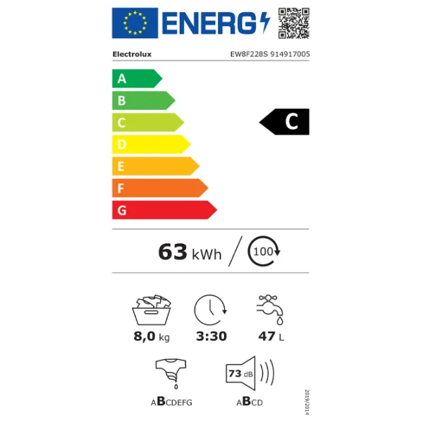 Mașină de spălat Electrolux EW8F228S 8 kg / 1200 rpm / White photo 6