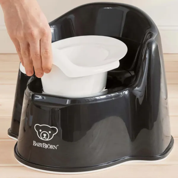 Oliță BabyBjorn Potty Chair Powder 055256A pentru băieți/ 12+ luni/ Black photo 3