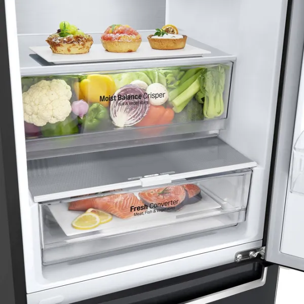 Frigider LG GW-B509SBNM cu congelator jos 384 l / 203 cm / Black photo 8