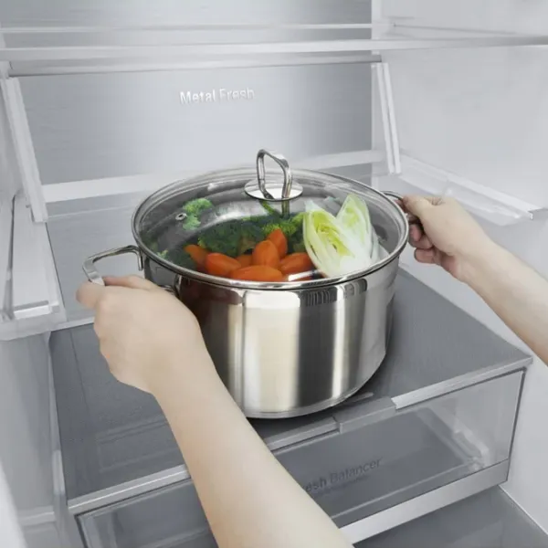 Frigider LG GW-B509SBUM cu congelator jos 384 l / 203 cm / Black photo 8