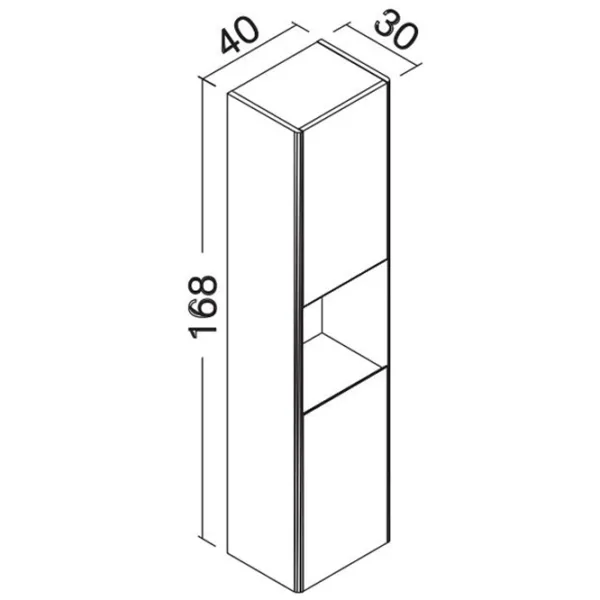 Dulap penal Orka Duden Stone Pe perete/ MDF/ Black photo 2
