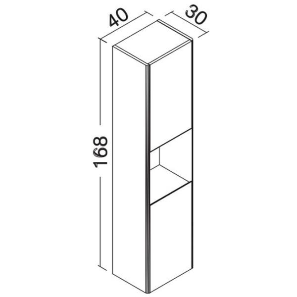 Dulap penal Orka Duden Stone Pe perete/ MDF/ Black photo 2
