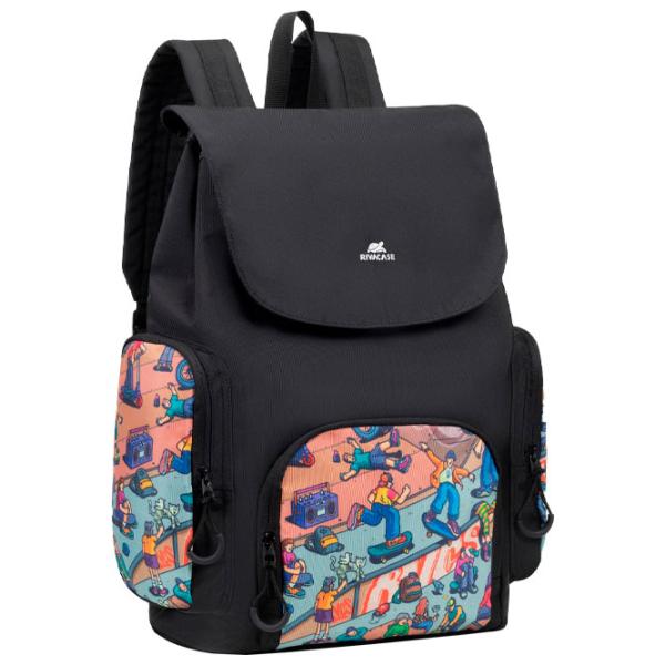 Rucsac RivaCase 5425 Urban Skaters Black/ 15 l photo 2 Rucsac RivaCase 5425 Urban Skaters Black/ 15 l photo 2