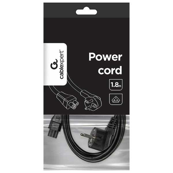 Кабель питания Cablexpert Shuko + C5 1.8 м/ Черный photo 4
