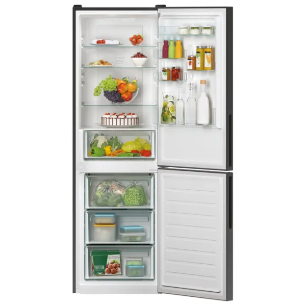 Frigider Candy CCE4T618EB cu congelator jos 341 l / 185 cm / Black photo 3