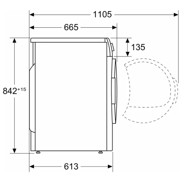 Сушильная машина Bosch WTW894A8SN 8 кг/ Белый photo 5
