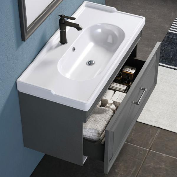 Mobila de baie ORKA Design 85 (16957) Anthracite Настенная/ MDF/ Antracite photo 2