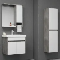 Mobila de baie ORKA Aydos 65 (02375) Silver Pe perete/ MDF/ White photo 3