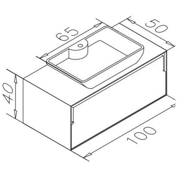 Mobila de baie ORKA Craft 100 Kompact (00775)  Laminat Ceviz Настенная/ MDF/ Antracite photo 4