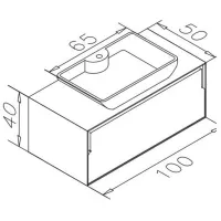 Mobila de baie ORKA Craft 100 Kompact (00775) Laminat Ceviz Pe perete/ MDF/ Antracite photo 4