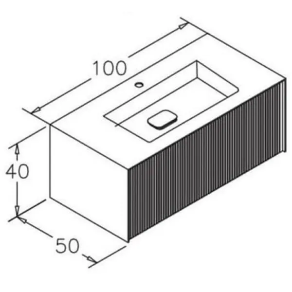 Mobila de baie ORKA Cube 100 (17060) Anthracite Настенная/ MDF/ Antracite photo 2 Mobila de baie ORKA Cube 100 (17060) Anthracite Настенная/ MDF/ Antracite photo 2