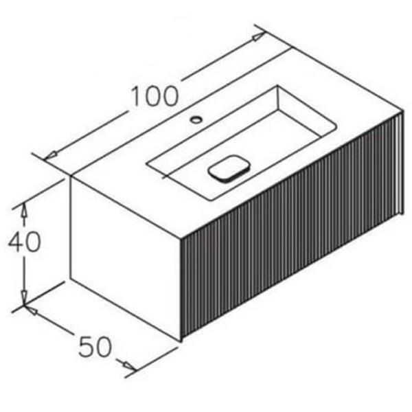 Mobila de baie ORKA Cube 100 (17060) Anthracite Настенная/ MDF/ Antracite photo 2 Mobila de baie ORKA Cube 100 (17060) Anthracite Настенная/ MDF/ Antracite photo 2