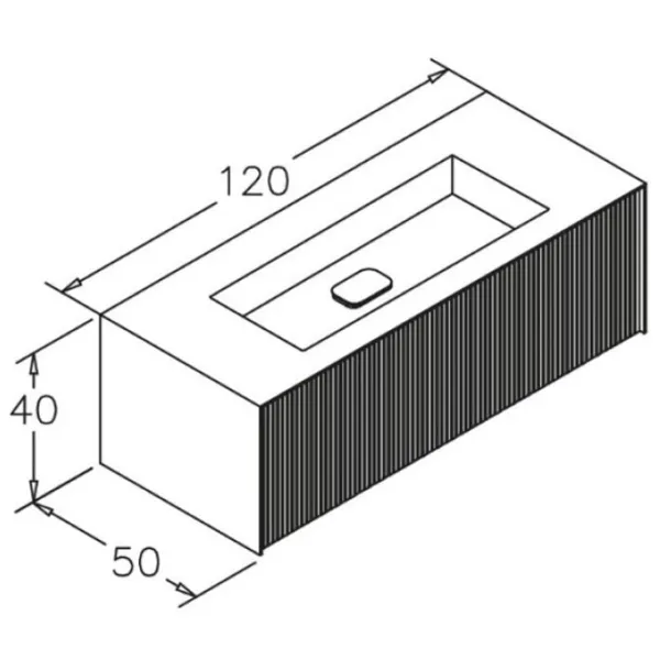 Mobila de baie ORKA Cube  120 (16747) Anthracite Настенная/ MDF/ Antracite photo 2