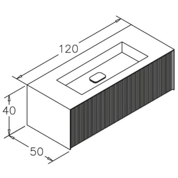 Mobila de baie ORKA Cube  120 (16747) Anthracite Настенная/ MDF/ Antracite photo 2