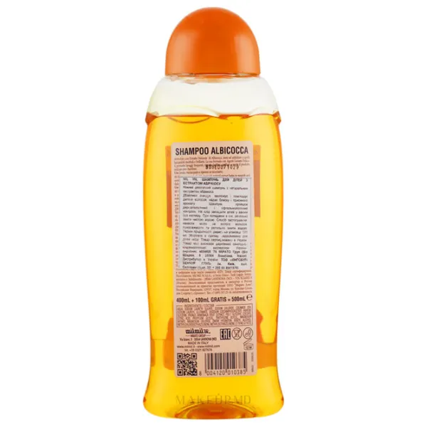 Șampon MilMil Apricot Natural Extract 500 ml/ 0+ photo 2
