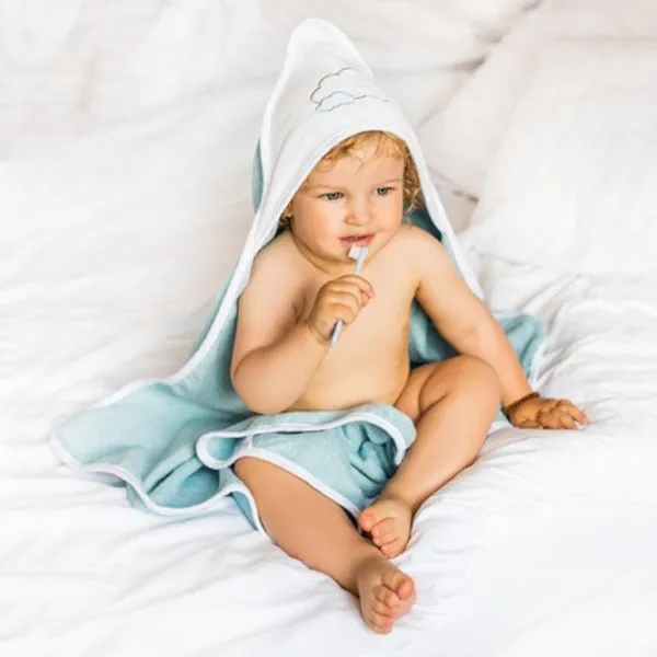 Детское полотенце BabyOno 0141/ 09 76 x 76 см/ Хлопок/ Синий photo 4