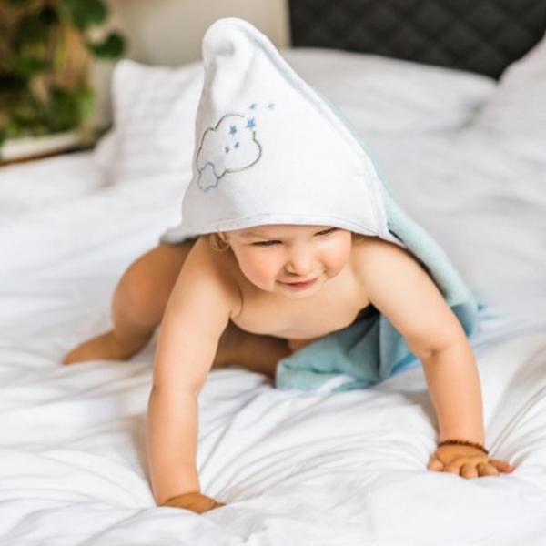 Детское полотенце BabyOno 0141/ 09 76 x 76 см/ Хлопок/ Синий photo 5