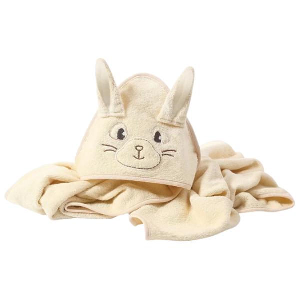 Детское полотенце BabyOno Bunny Ears 100 x 100 см/ Хлопок/ Кремовый photo 2