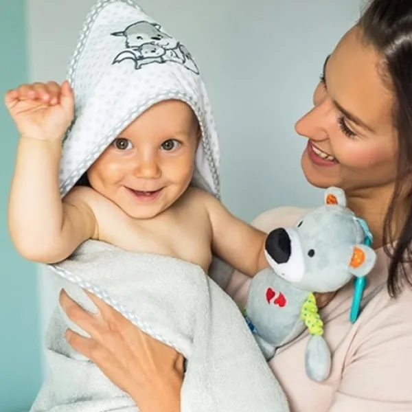 Детское полотенце BabyOno 0346/ 02 100 x 100 см/ Бамбук/ Синий photo 3