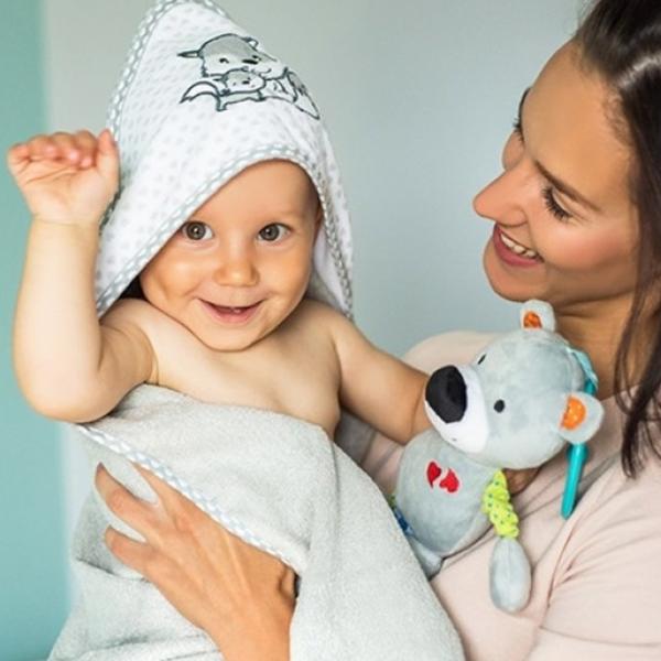 Детское полотенце BabyOno 0346/ 02 100 x 100 см/ Бамбук/ Синий photo 3