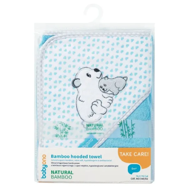 Детское полотенце BabyOno 0346/ 02 100 x 100 см/ Бамбук/ Синий photo 5