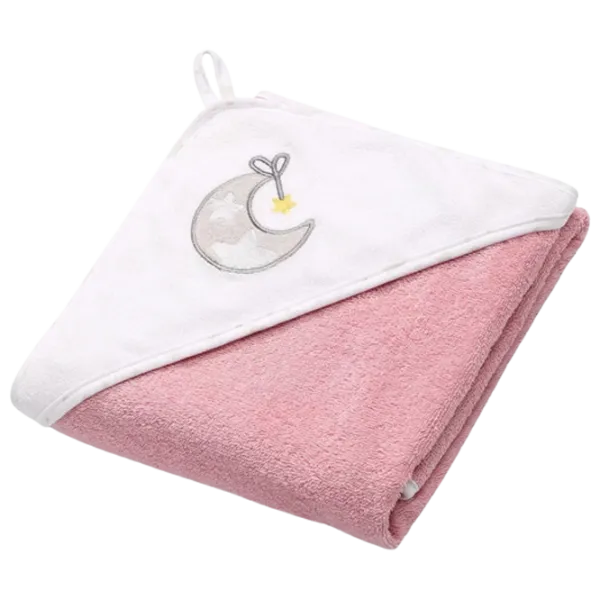 Детское полотенце BabyOno 0142/ 10 100 x 100 см/ Cotton/ Розовый photo 2