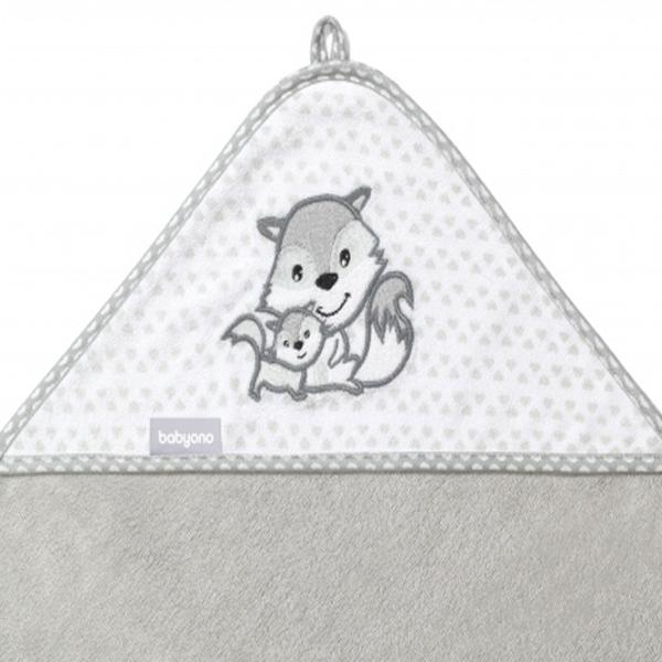 Детское полотенце BabyOno 0346/ 03 100 x 100 см/ Хлопок/ Серый photo 2