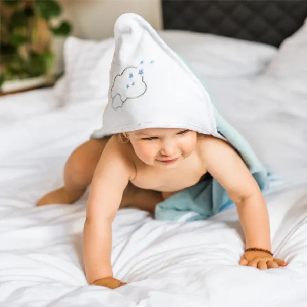 Детское полотенце BabyOno 0142/ 09 100 x 100 см/ Cotton/ Синий photo 3