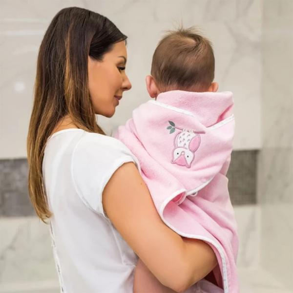 Детское полотенце BabyOno 0540/ 03 100 x 100 см/ Хлопок/ Розовый photo 2