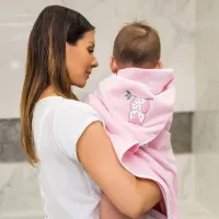 Детское полотенце BabyOno 0540/ 03 100 x 100 см/ Хлопок/ Розовый photo 2
