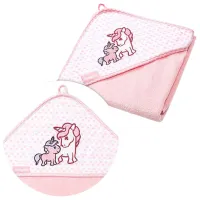 Prosop pentru bebeluși BabyOno 0346/ 01 100 x 100 cm/ Bambus/ Pink photo 2