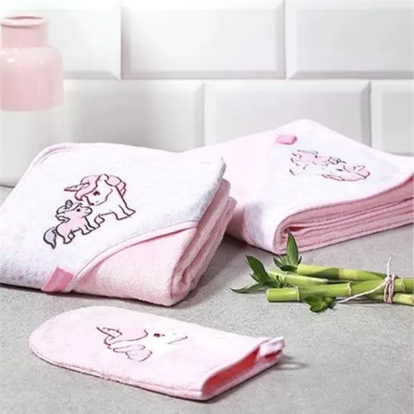 Детское полотенце BabyOno 0346/ 01 100 x 100 см/ Бамбук/ Розовый photo 3
