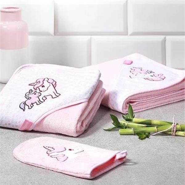 Детское полотенце BabyOno 0346/ 01 100 x 100 см/ Бамбук/ Розовый photo 3
