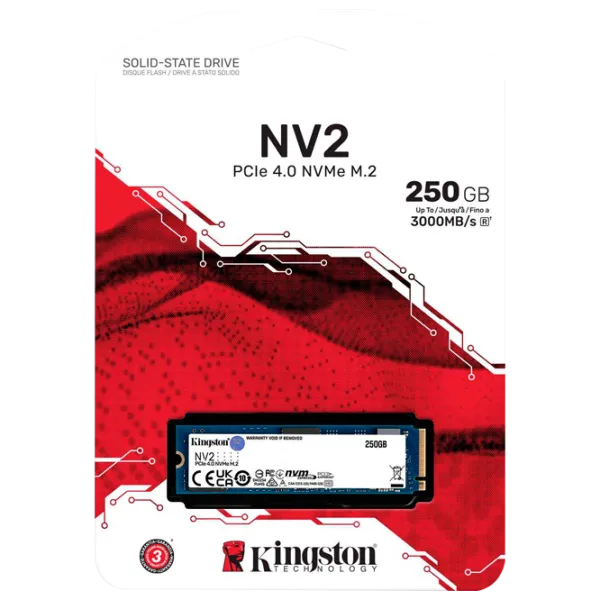 SSD Kingston NV2 250 ГБ M.2 2280 photo 3 SSD Kingston NV2 250 ГБ M.2 2280 photo 3