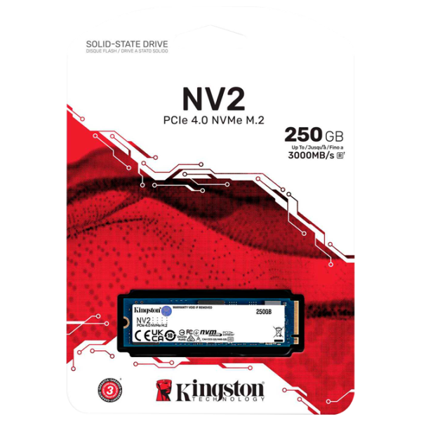 SSD Kingston NV2 250 ГБ M.2 2280 photo 3 SSD Kingston NV2 250 ГБ M.2 2280 photo 3