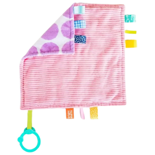 Paturica vesela Bright Starts Little Taggies cu buline mov 30 x 30 см/ Текстиль photo 3