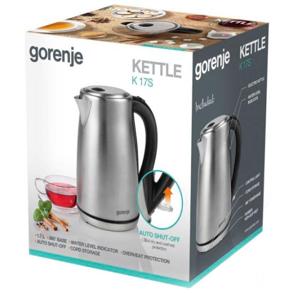 Ceainic electric Gorenje K17S 1.7l / Ascuns / Silver photo 5