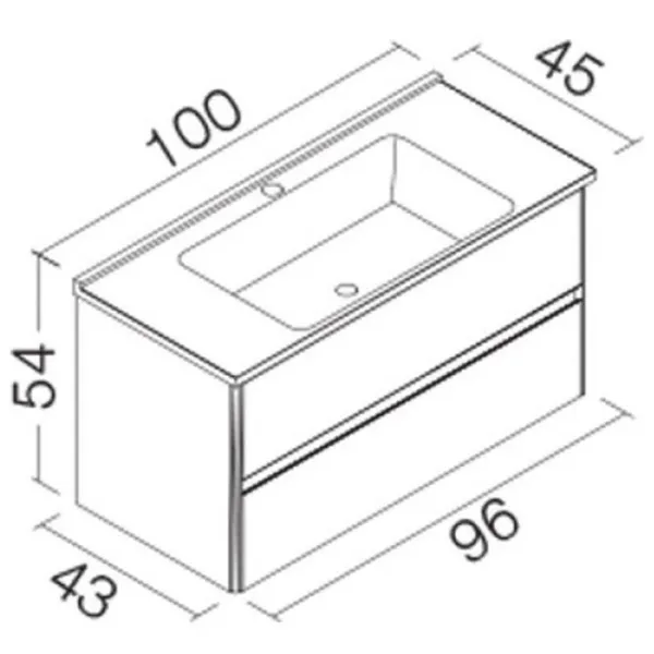 Mobila de baie ORKA Duden 100 (00216) White Настенная/ MDF/ White photo 3