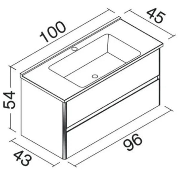 Mobila de baie ORKA Duden Stone 100 (06069) Venato Настенная/ MDF/ Black photo 4 Mobila de baie ORKA Duden Stone 100 (06069) Venato Настенная/ MDF/ Black photo 4