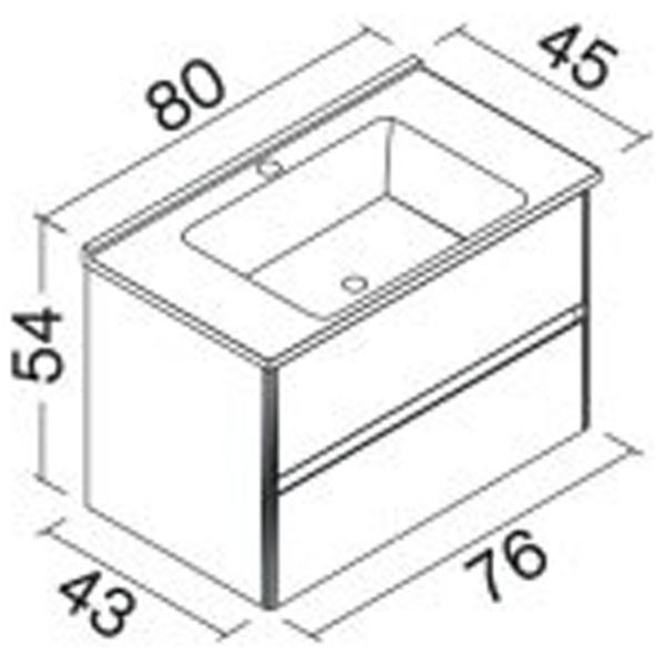 Mobila de baie ORKA Duden Stone 80 (06064) Venato Настенная/ MDF/ Black photo 3 Mobila de baie ORKA Duden Stone 80 (06064) Venato Настенная/ MDF/ Black photo 3