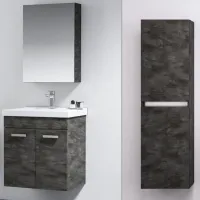 Mobila de baie ORKA Enez 65 (06766) Irony Pe perete/ MDF/ Grey photo 2
