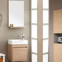 Mobila de baie ORKA Duden 45 Odeon MESE (06087) white Pe perete/ MDF/ Stejar alb photo 2