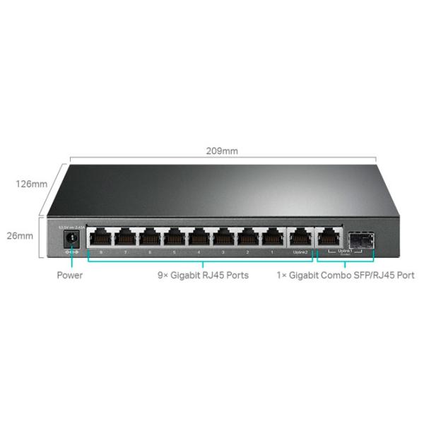 Коммутатор TP-Link TL-SG1210MPE Черный photo 5