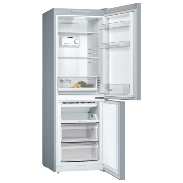 Frigider Bosch KGN33NLEB cu congelator jos 282 l / 176 cm / Inox photo 2