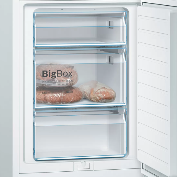 Frigider Bosch KGV39VWEA cu congelator jos 343 l / 201 cm / White photo 5