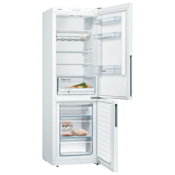 Frigider Bosch KGV36VWEA cu congelator jos 308 l / 186 cm / White photo 2