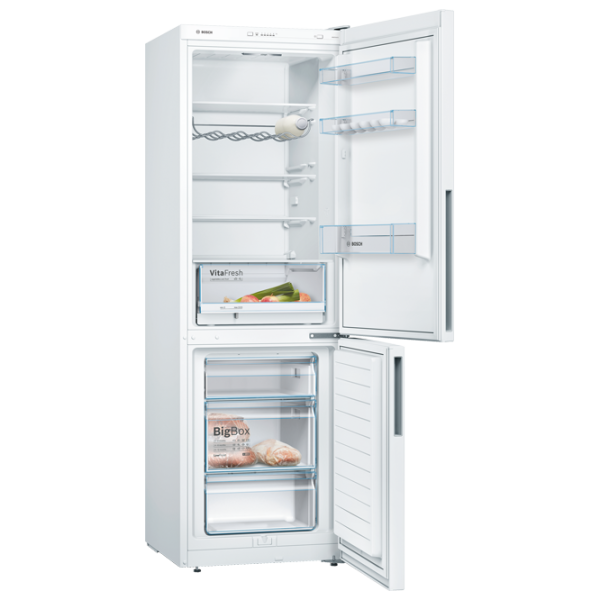 Frigider Bosch KGV36VWEA cu congelator jos 308 l / 186 cm / White photo 2