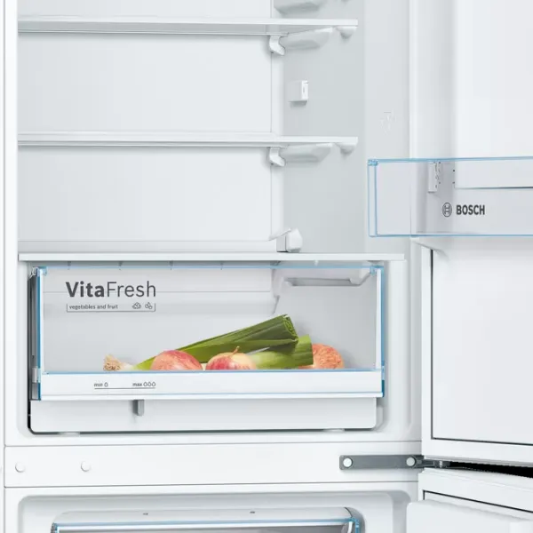 Frigider Bosch KGV36VWEA cu congelator jos 308 l / 186 cm / White photo 4