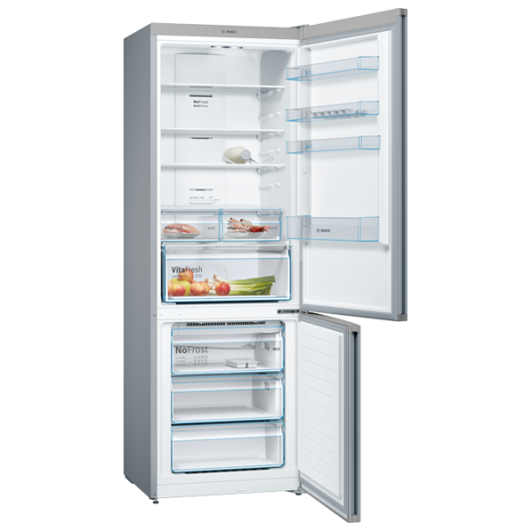Frigider Bosch KGN49XLEA cu congelator jos 330 l / 203 cm / Inox photo 3