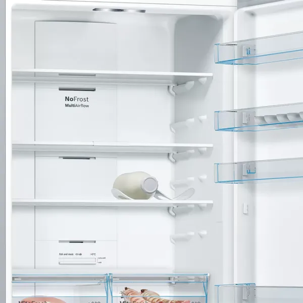 Frigider Bosch KGN49XLEA cu congelator jos 330 l / 203 cm / Inox photo 5